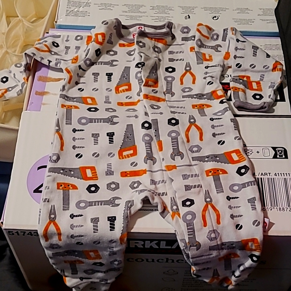 Magnetic Closure Construction Onesie